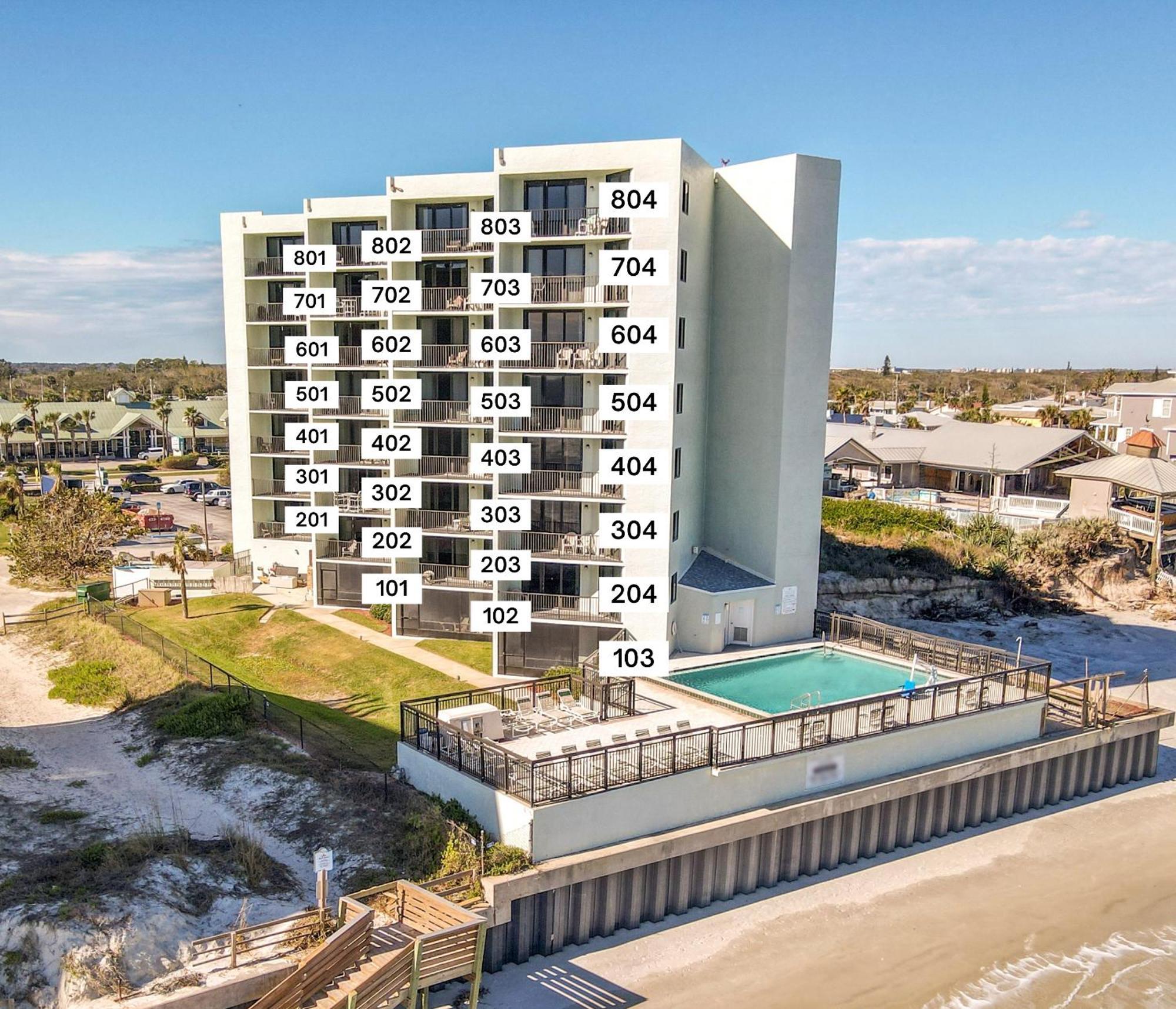 Ocean View With A Beachfront Pool At Ocean Trillium Condo ~ 403 新士麦那海滩 外观 照片